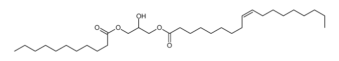 (2-hydroxy-3-undecanoyloxypropyl) (Z)-octadec-9-enoate结构式