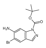 tert-butyl 6-amino-5-bromoindazole-1-carboxylate Structure