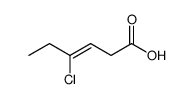 4-chloro-3-hexenoic acid结构式