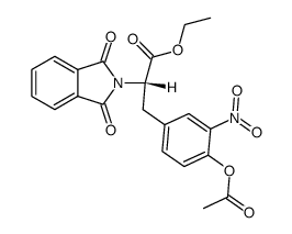 4-Acetoxy-3-nitro-N-phthaloyl-phenylalanin-ethylester Structure