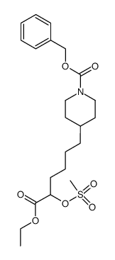 ethyl 6-(1-benzyloxycarbonyl-4-piperidyl)-2-mesyloxyhexanoate Structure