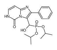 3-<(Diisopropoxyphosphinyl)hydroxymethyl>-2-phenylimidazo<1,2-c>pyrimidin-5(6H)-on Structure