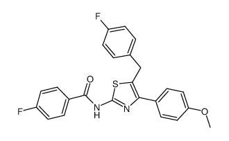 4-fluoro-N-[5-(4-fluoro-benzyl)-4-(4-methoxy-phenyl)-thiazol-2-yl]-benzamide Structure