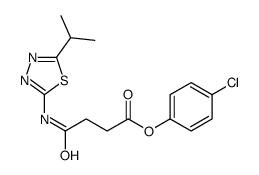 (4-chlorophenyl) 4-oxo-4-[(5-propan-2-yl-1,3,4-thiadiazol-2-yl)amino]butanoate Structure