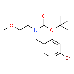 ((6-溴吡啶-3-基)甲基)(2-甲氧基乙基)氨基甲酸叔丁酯结构式