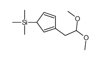 [3-(2,2-dimethoxyethyl)cyclopenta-2,4-dien-1-yl]-trimethylsilane结构式