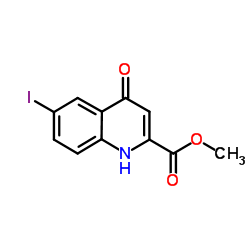 Methyl 4-hydroxy-6-iodo-2-quinolinecarboxylate Structure