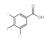 3,5-二氯-4-碘苯甲酸结构式