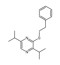 2-(2-phenylethylthio)-3,6-diisopropylpyrazine Structure