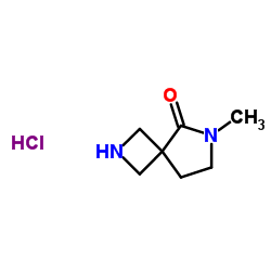 6-Methyl-2,6-diazaspiro[3.4]octan-5-one hydrochloride (1:1)结构式