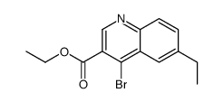 4-Bromo-6-ethylquinoline-3-carboxylic acid ethyl ester结构式