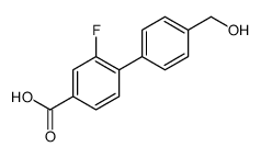 3-fluoro-4-[4-(hydroxymethyl)phenyl]benzoic acid Structure