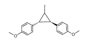 r-1,t-2-Bis(4-methoxyphenyl)-c-3-methylcyclopropane结构式