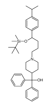 tert-butyl(4-(4-(hydroxyldiphenylmethyl)piperidin-1-yl)-1-(4-isopropylphenyl)butan-1-oxy)dimethylsilane Structure