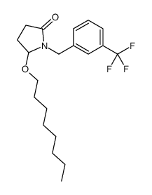 5-octoxy-1-[[3-(trifluoromethyl)phenyl]methyl]pyrrolidin-2-one Structure