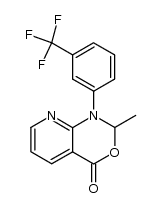 1-(3'-trifluoromethylphenyl)-2-methyl-4H-1,2-dihydro-pyrido-[2,3-d]-[1,3]-oxazin-4-one Structure