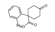 1-(2-溴苯基)-4-氧代环己烷羧酸结构式