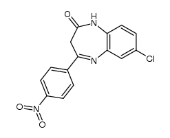 7-chloro-4-(4-nitrophenyl)-1H-benzo[b][1,4]diazepin-2(3H)-one Structure