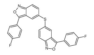 3-(4-fluorophenyl)-5-[[3-(4-fluorophenyl)-2,1-benzoxazol-5-yl]sulfanyl]-2,1-benzoxazole结构式