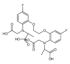 1,2-bis(2-(1-hydroxycarbonyl)ethyl-(hydoxycarbonylmethyl)amino-5-fluorophenoxy)ethane Structure