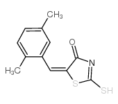 (5E)-5-(2,5-二甲基亚苄基)-2-疏基-1,3-噻唑-4(5H)-酮图片