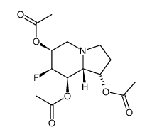 1,6,8-Indolizinetriol, 7-fluorooctahydro-, triacetate (ester), 1S-(1.alpha.,6.beta.,7.beta.,8.beta.,8a.beta.)- structure