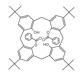 5,11,17,23-tetra-tert-butyl-25,27-dibenzoyloxy-26,28-dihydroxycalix[4]arene结构式