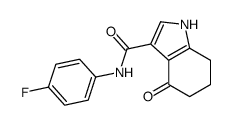 N-(4-fluorophenyl)-4-oxo-1,5,6,7-tetrahydroindole-3-carboxamide结构式