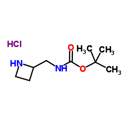 tert-butyl N-[(azetidin-2-yl)methyl]carbamate hydrochloride结构式