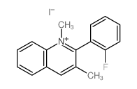 Quinolinium,2-(2-fluorophenyl)-1,3-dimethyl-, iodide (1:1) Structure