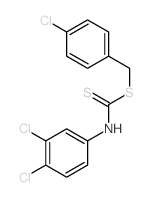 CARBANILIC ACID, 3,4-DICHLORODITHIO-, p-CHLOROBENZYL ESTER结构式