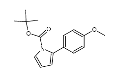 2-(4-methoxyphenyl)-1H-pyrrole-1-carboxylic acid 1,1-dimethylethyl ester结构式