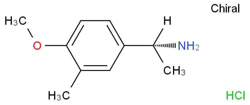 (1R)-1-(4-methoxy-3-methylphenyl)ethan-1-amine hydrochloride structure