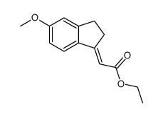 ethyl 2-[(1E)-5-methoxy-2,3-dihydro-1H-inden-1-ylidene]acetate结构式