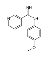 N'-(4-methoxyphenyl)pyridine-3-carboximidamide结构式