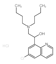 8-Quinolinemethanol,6-chloro-a-[(dibutylamino)methyl]-,hydrochloride (1:1) Structure