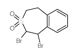 3-Benzothiepin,1,2-dibromo-1,2,4,5-tetrahydro-, 3,3-dioxide结构式