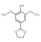 4-(1,3-dioxolan-2-yl)-2,6-dimethoxy-phenol结构式