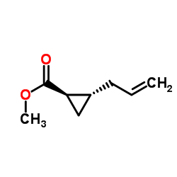 Cyclopropanecarboxylic acid, 2-(2-propenyl)-, methyl ester, trans- (9CI)结构式