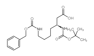 (S)-7-(((BENZYLOXY)CARBONYL)AMINO)-3-((TERT-BUTOXYCARBONYL)AMINO)HEPTANOIC ACID Structure