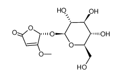 (S)-5-β-D-glucopyranosyloxy-4-methoxyfuran-2(5H)-one Structure