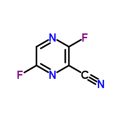 3,6-Difluoro-2-pyrazinecarbonitrile Structure