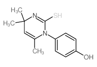 3-(4-hydroxyphenyl)-4,6,6-trimethyl-1H-pyrimidine-2-thione Structure