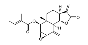 (Z)-2-Methyl-2-butenoic acid [(3aS,6aα,7aα,8aβ,8bα)-dodecahydro-5aα-methyl-3,8-bis(methylene)-2-oxooxireno[6,7]naphtho[1,2-b]furan-6β-yl] ester picture