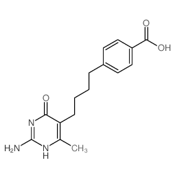 4-[4-(2-amino-4-methyl-6-oxo-3H-pyrimidin-5-yl)butyl]benzoic acid结构式