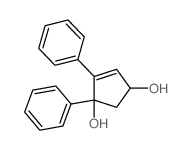 1,2-diphenylcyclopent-2-ene-1,4-diol Structure