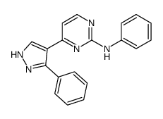 N-phenyl-4-(5-phenyl-1H-pyrazol-4-yl)pyrimidin-2-amine Structure