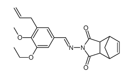 2-((3-allyl-5-ethoxy-4-methoxybenzylidene)amino)-3a,4,7,7a-tetrahydro-1H-4,7-methanoisoindole-1,3(2H)-dione结构式