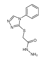 [(4-phenyl-4H-1,2,4-triazol-3-yl)sulfanyl]acetohydrazide结构式