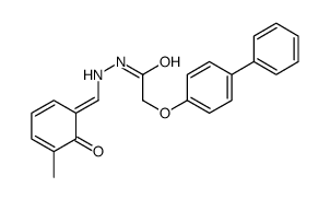 N'-[(E)-(5-methyl-6-oxocyclohexa-2,4-dien-1-ylidene)methyl]-2-(4-phenylphenoxy)acetohydrazide结构式